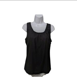 The Limited Satin Sleeveless Blouse Top Black L Office Wear  #200L